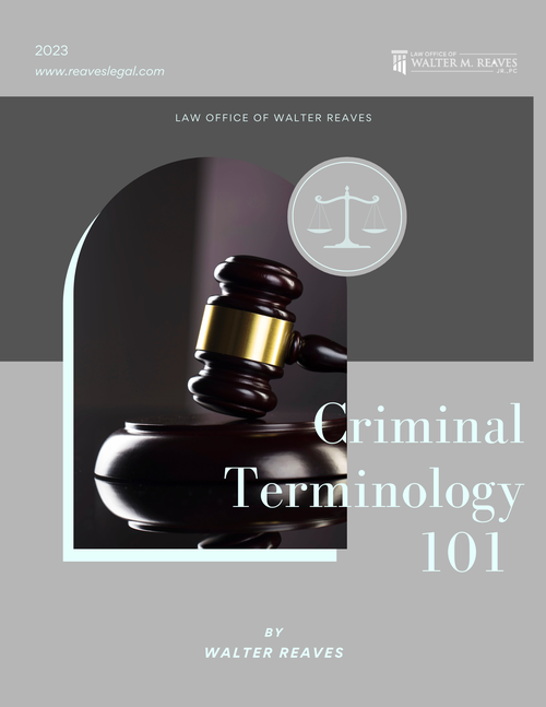 Criminal Terminology 101